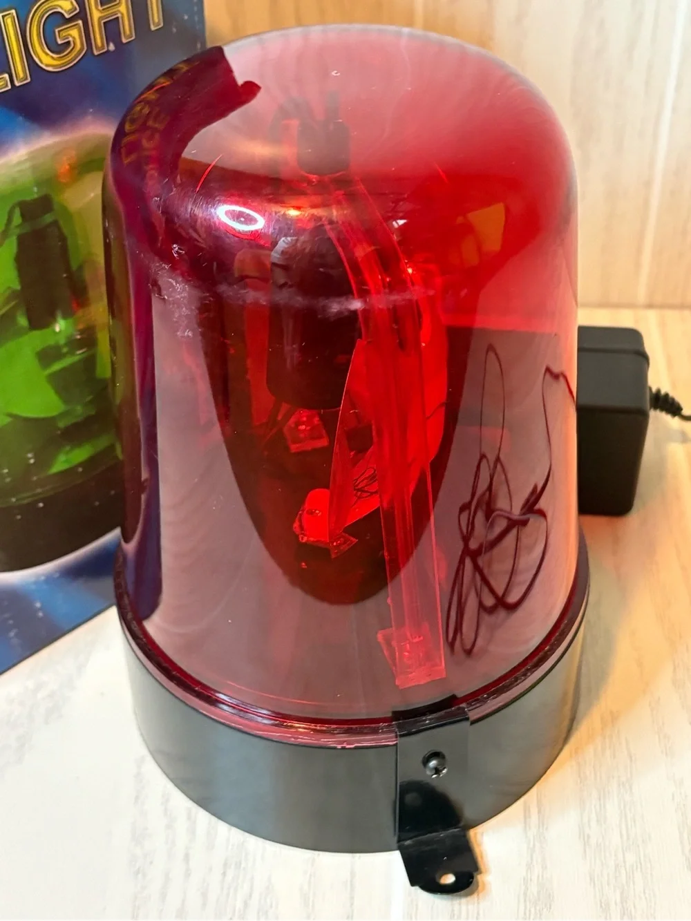 Vintage Party Rotating Flashing DJ Light Red Motion Police Tested